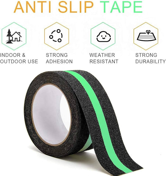 Glow-in-the-Dark Anti-Slip Safety Grip Tape – For Stairs, Ramps & Floors