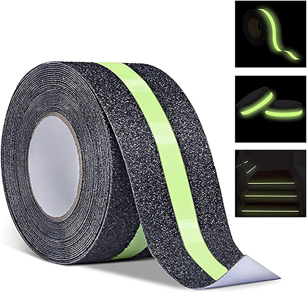 Glow-in-the-Dark Anti-Slip Safety Grip Tape – For Stairs, Ramps & Floors