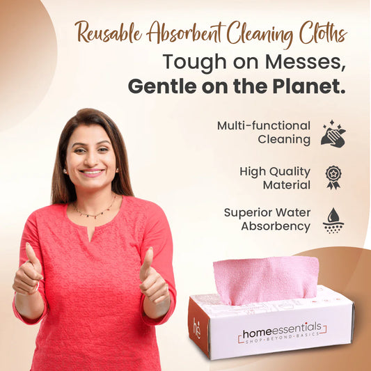 Ultra Soft Microfiber Kitchen Cleaning Cloths – Super Absorbent, Reusable, Lint-Free Multi-Purpose Wipes